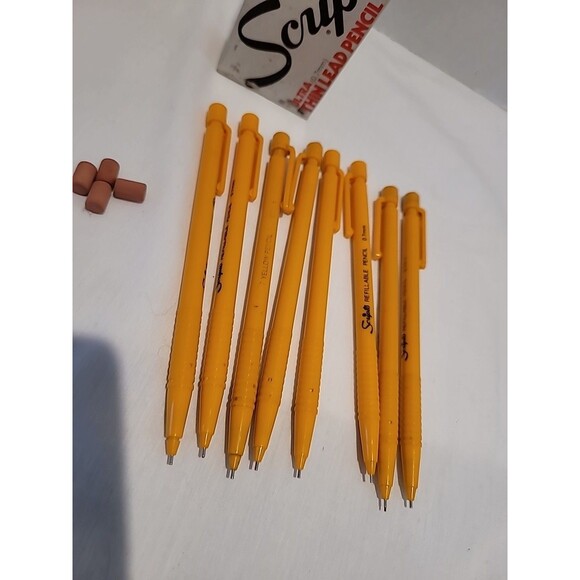 Scripto Refillable Pencil #2 Mechanical Pencils 0.7mm 8 Pencils  4 Erraser Box - Picture 3 of 16